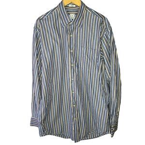 Peter Millar Mens Size Large Shirt‎ Striped Classic Office Preppy Academia Golf